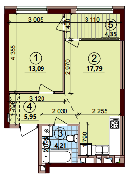 1-комнатная 45.39 м² в ЖК Варшавский Плюс от 18 950 грн/м², Киев