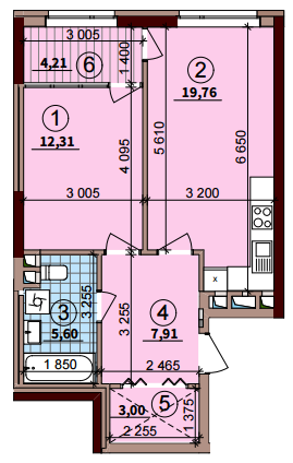 1-кімнатна 52.79 м² в ЖК Варшавський Плюс від 18 950 грн/м², Київ