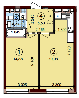 1-комнатная 44.69 м² в ЖК Варшавский Плюс от 18 950 грн/м², Киев