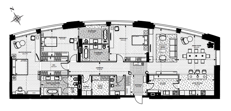 3-комнатная 205 м² в ЖК Linden Luxury Residences от 128 350 грн/м², Киев