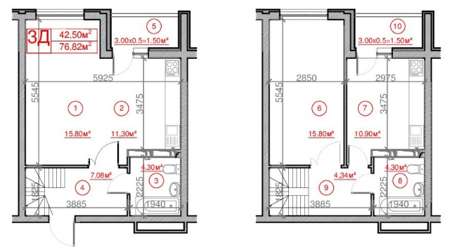 3-кімнатна 76.82 м² в ЖК Рідне місто від 15 700 грн/м², Київ