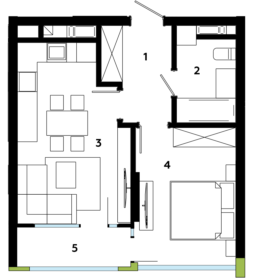 1-кімнатна 48.72 м² в ЖК Madison Gardens від 16 357 грн/м², м. Бровари