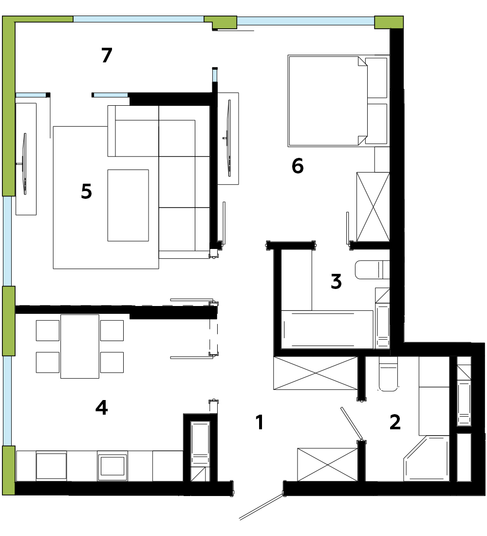 2-кімнатна 62.65 м² в ЖК Madison Gardens від 19 401 грн/м², м. Бровари