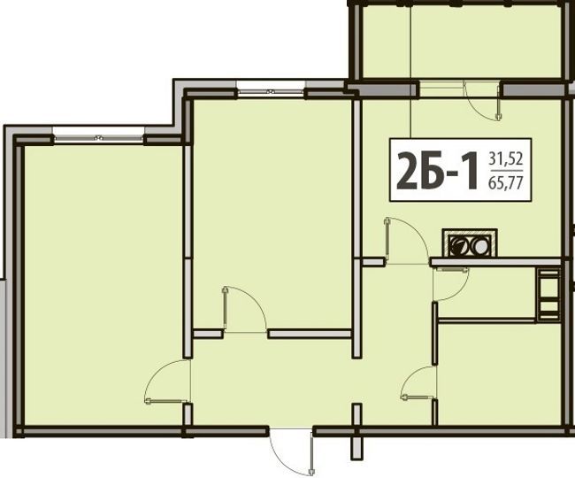 2-комнатная 65.77 м² в ЖК Welcome Home на Садовой, 45Б от 17 850 грн/м², г. Ирпень