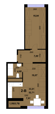 2-комнатная 52.71 м² в ЖК ParkLand от 22 000 грн/м², Киев