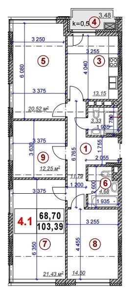 4-кімнатна 103.39 м² в ЖК Ярославів Град від 64 550 грн/м², Київ