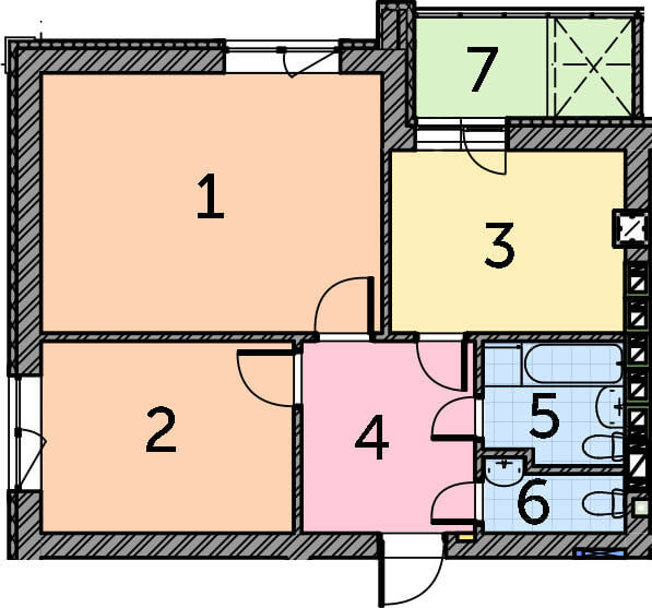 2-комнатная 62.69 м² в ЖК Ирпенские Липки от застройщика, г. Ирпень