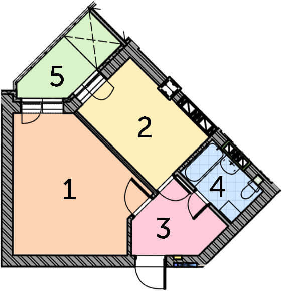 1-кімнатна 42.38 м² в ЖК Ірпінські Липки від 17 000 грн/м², м. Ірпінь