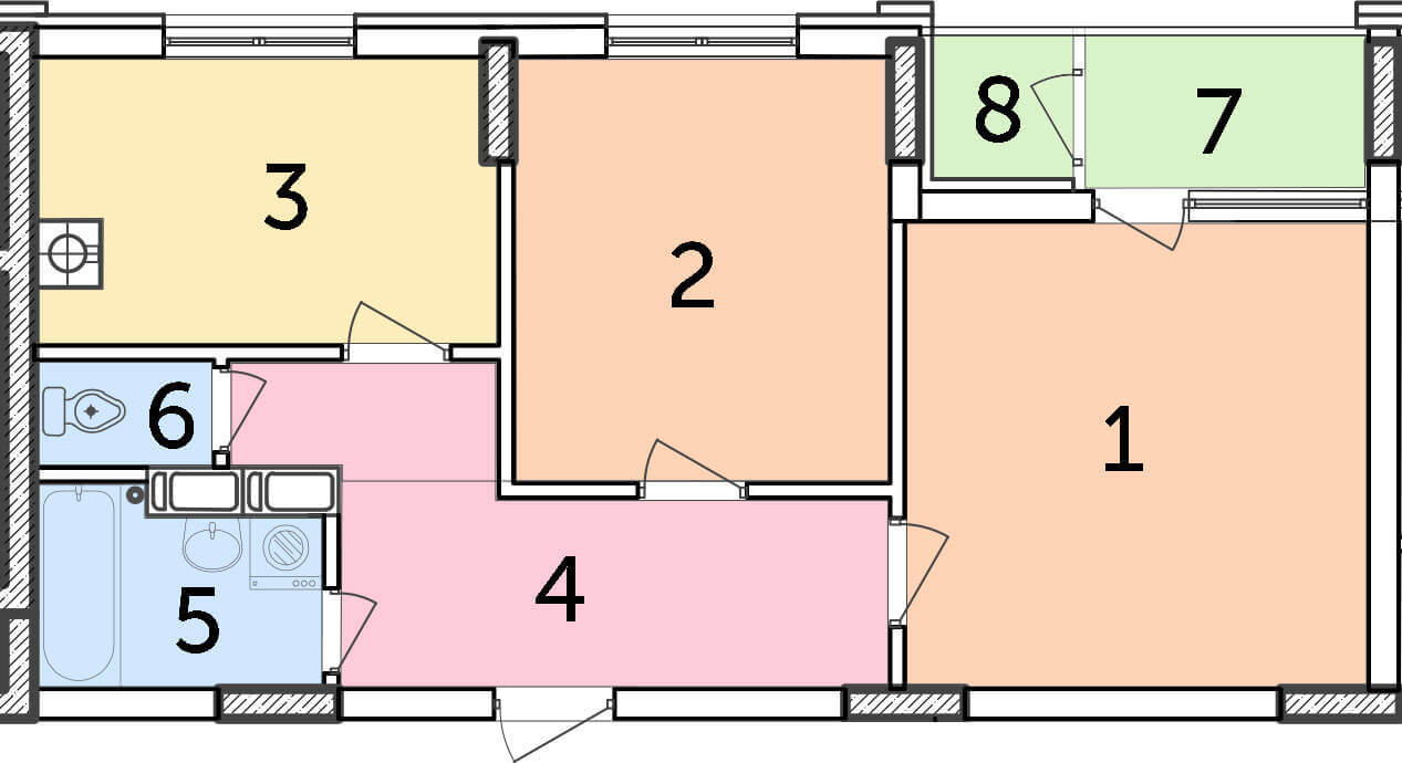 1-кімнатна 45.12 м² в ЖК Парковий від 16 000 грн/м², м. Ірпінь