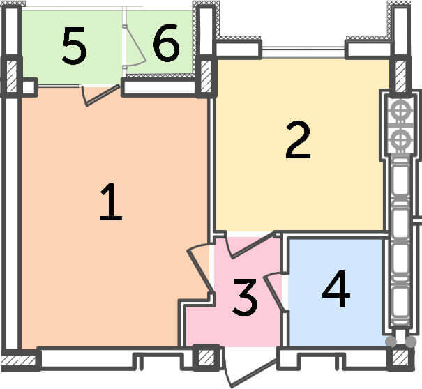 1-комнатная 35.85 м² в ЖК Парковый от 16 000 грн/м², г. Ирпень