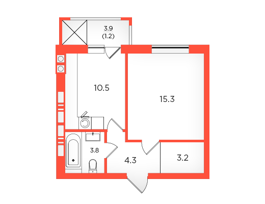 1-комнатная 38.3 м² в ЖК Scandia от 17 200 грн/м², г. Бровары