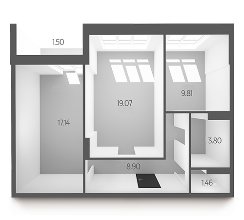 2-кімнатна 61.68 м² в ЖК L-квартал від 30 500 грн/м², Київ