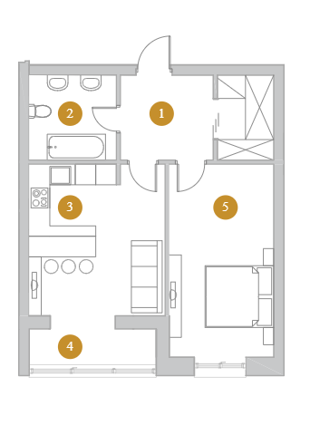 2-кімнатна 76.7 м² в КБ Деснянський DeLuxe від 21 200 грн/м², Київ