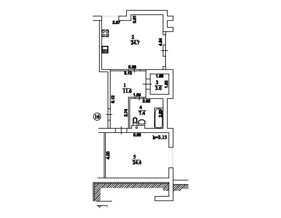 2-кімнатна 71.1 м² в ЖК Comfort Club від 52 250 грн/м², Київ