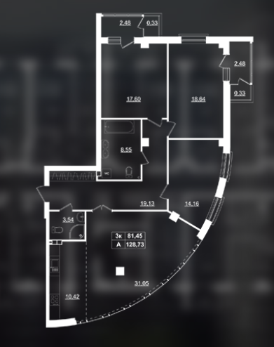 3-комнатная 128.73 м² в ЖК Фамильный от 13 500 грн/м², г. Бровары