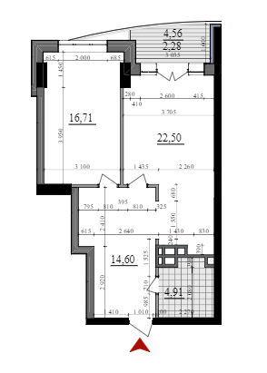 1-кімнатна 61 м² в ЖК A52 від 52 150 грн/м², Київ