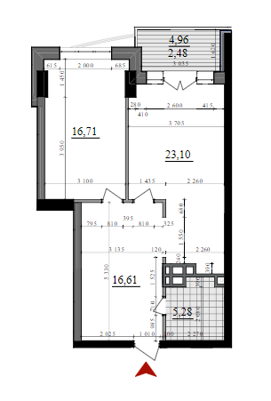 1-комнатная 64.18 м² в ЖК A52 от 52 150 грн/м², Киев