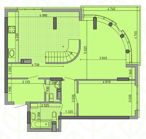 Двухуровневая 164.69 м² в ЖК Паркове місто от 24 550 грн/м², Киев