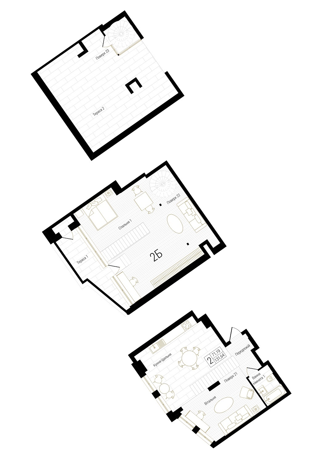 Двухуровневая 129.1 м² в ЖК New York Concept House от 63 050 грн/м², Киев