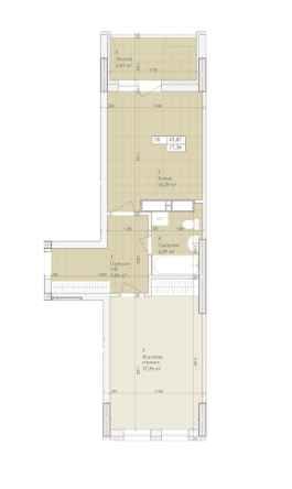 1-кімнатна 45.87 м² в ЖК Дніпровська Мрія від 27 000 грн/м², Київ