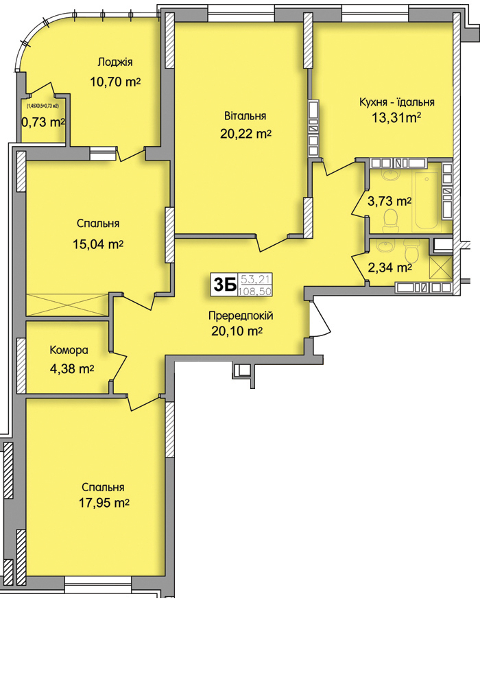 3-комнатная 108.5 м² в ЖК по ул. Ю. Кондратюка от 25 700 грн/м², Киев