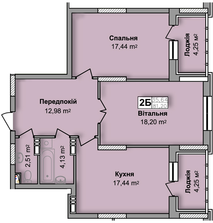 2-кімнатна 81.2 м² в ЖК по вул. Ю. Кондратюка від 22 500 грн/м², Київ