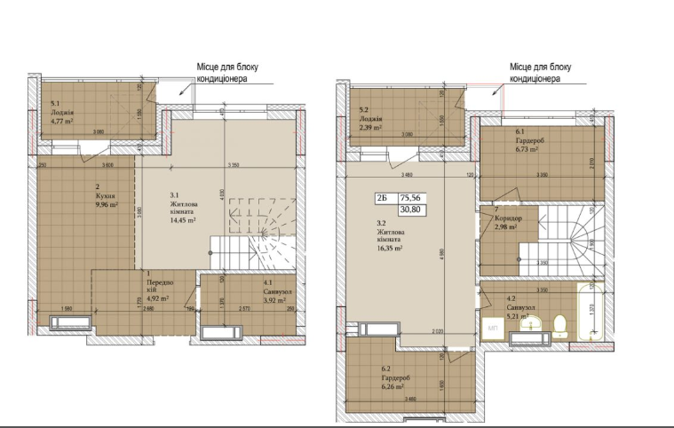 Двухуровневая 75.56 м² в ЖК Дніпровська Мрія от 24 000 грн/м², Киев