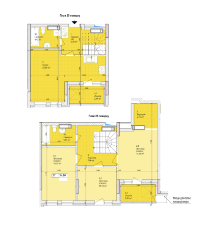 Двухуровневая 94.8 м² в ЖК Дніпровська Мрія от 21 000 грн/м², Киев