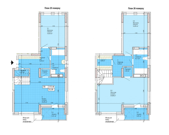 Двухуровневая 115.46 м² в ЖК Дніпровська Мрія от 21 000 грн/м², Киев