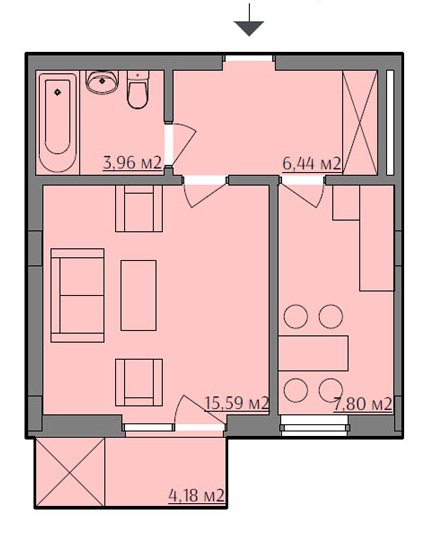1-комнатная 35.04 м² в ЖК на ул. Варшавская, 201А от 33 800 грн/м², Львов