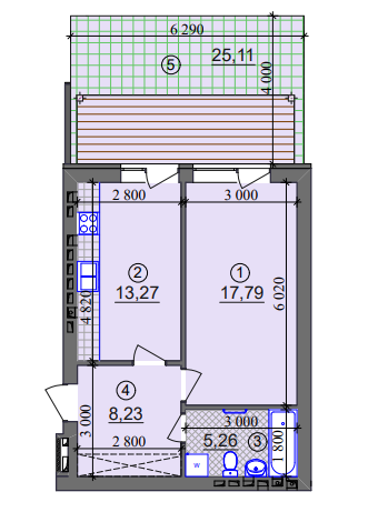 1-кімнатна 44.55 м² в ЖК Ліпінка від 25 000 грн/м², Київ