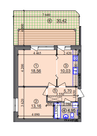 2-комнатная 52.4 м² в ЖК Липинка от 26 800 грн/м², Киев