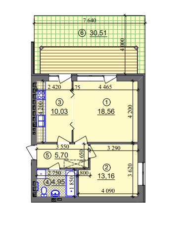 2-кімнатна 52.4 м² в ЖК Ліпінка від 26 800 грн/м², Київ