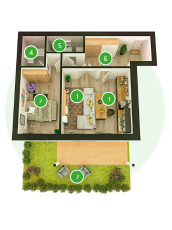 2-комнатная 67.29 м² в ЖК Липинка от 26 800 грн/м², Киев