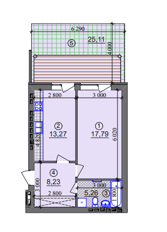 1-кімнатна 47.81 м² в ЖК Ліпінка від 25 000 грн/м², Київ