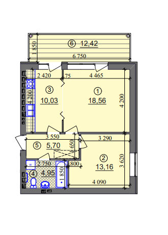 2-кімнатна 56.13 м² в ЖК Ліпінка від 26 800 грн/м², Київ