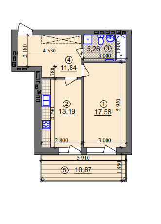 1-комнатная 51.13 м² в ЖК Липинка от 25 000 грн/м², Киев