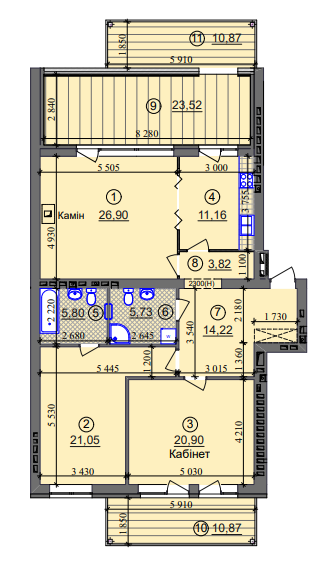 3-кімнатна 127.86 м² в ЖК Ліпінка від 26 500 грн/м², Київ