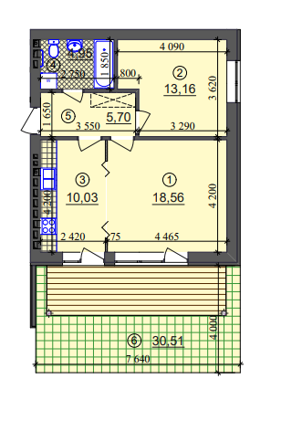 2-кімнатна 52.4 м² в ЖК Ліпінка від 26 800 грн/м², Київ