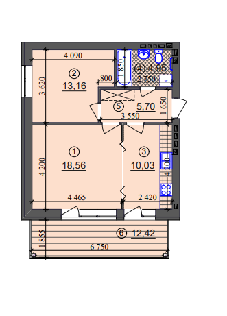 2-комнатная 56.13 м² в ЖК Липинка от 26 800 грн/м², Киев