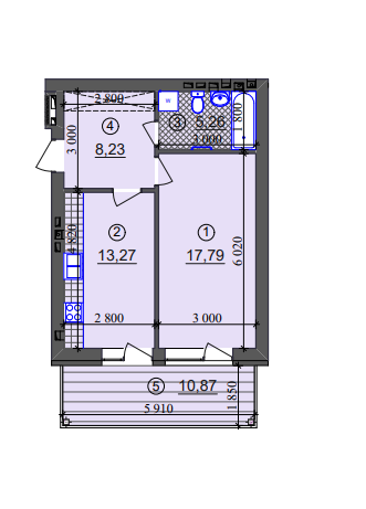 1-кімнатна 47.81 м² в ЖК Ліпінка від 28 940 грн/м², Київ