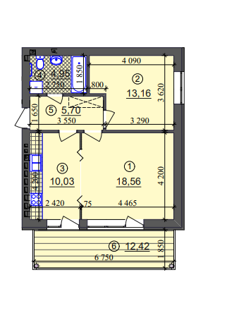 2-комнатная 56.13 м² в ЖК Липинка от 26 505 грн/м², Киев