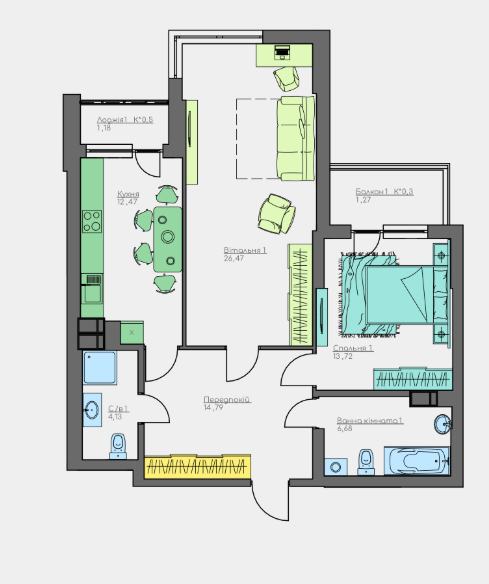 2-кімнатна 80.71 м² в ЖК Home and Park Comfort House від 14 650 грн/м², м. Бориспіль
