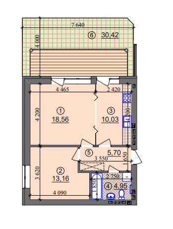 2-кімнатна 52.4 м² в ЖК Ліпінка від 26 800 грн/м², Київ