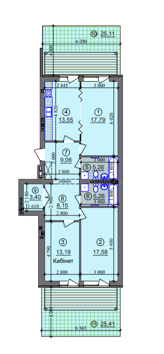 3-комнатная 93.24 м² в ЖК Липинка от 26 505 грн/м², Киев