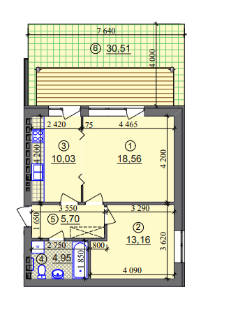 2-кімнатна 52.4 м² в ЖК Ліпінка від 26 800 грн/м², Київ