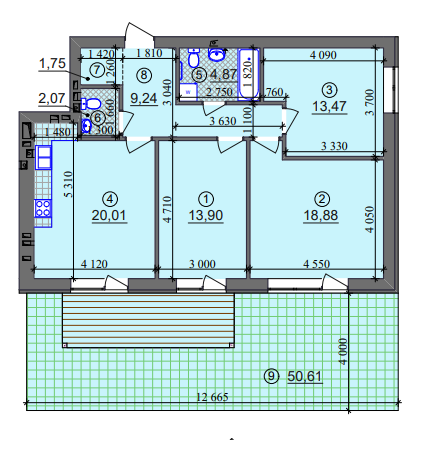 3-комнатная 84.19 м² в ЖК Липинка от 26 505 грн/м², Киев