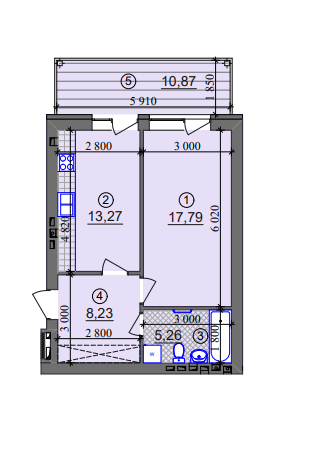 1-кімнатна 47.81 м² в ЖК Ліпінка від 28 940 грн/м², Київ