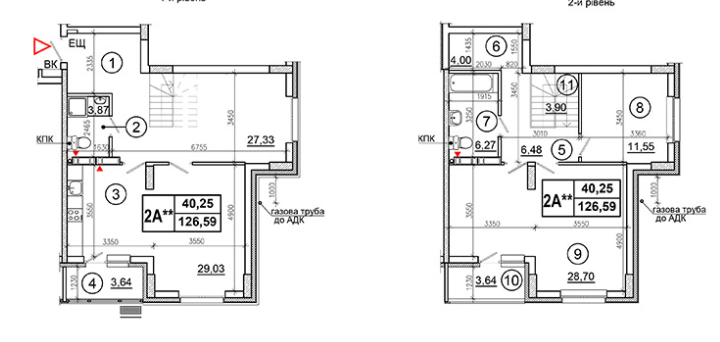 Двухуровневая 126.59 м² в ЖК Эврика от застройщика, Киев