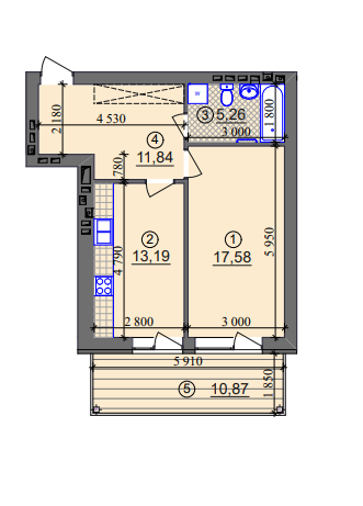 1-комнатная 51.13 м² в ЖК Липинка от 27 750 грн/м², Киев